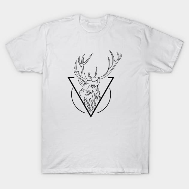 Tribal Deer T-Shirt by MINOUCHSTORE